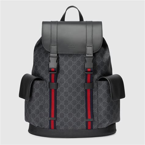 gucci man backpack|gucci print backpack for men.